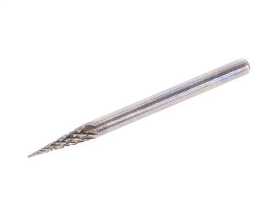 Fresa de carburo SKM de forma cónica de 3 mm
