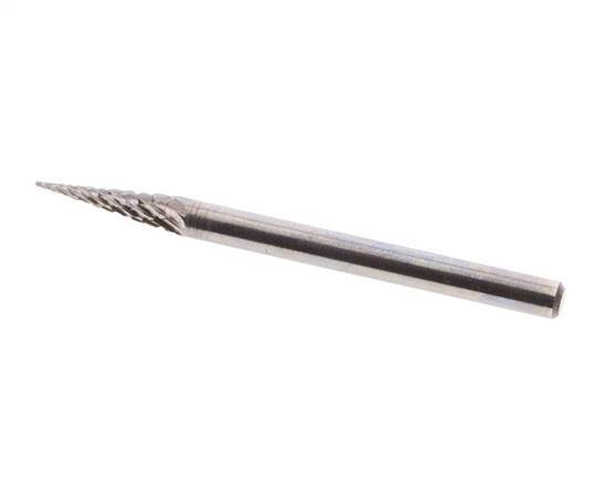 Fresa de carburo SKM de forma cónica de 3 mm