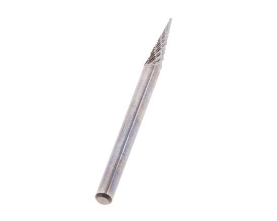 Fresa de carburo SKM de forma cónica de 3 mm