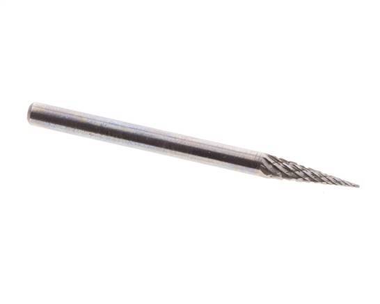 Fresa de carburo SKM de forma cónica de 3 mm