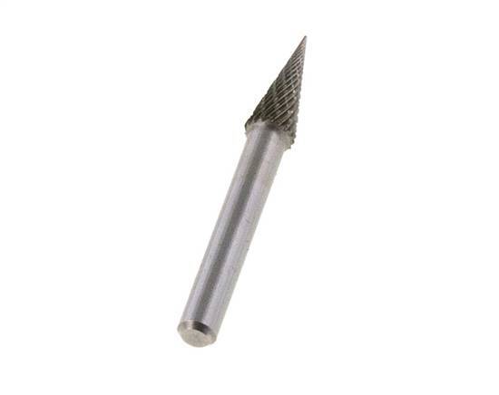 Fresa de carburo SKM con forma de cono puntiagudo de 8 mm