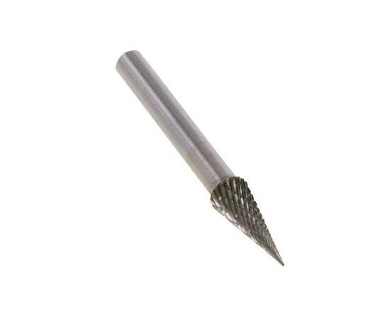 Fresa de carburo SKM con forma de cono puntiagudo de 8 mm