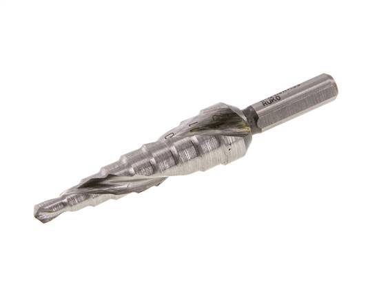 Broca escalonada HSS de RUKO con filo espiral tamaño 0/9