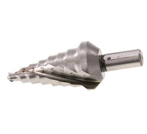 Broca escalonada HSS de RUKO con filo espiral tamaño 4