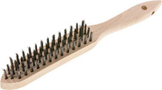 Cepillo de mano de alambre de acero liso de 4 filas [5 piezas]