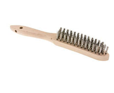 Cepillo de alambre manual de 4 filas de alambre de acero inoxidable corrugado