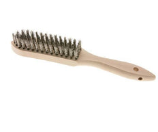Cepillo manual de alambre de acero inoxidable corrugado de 5 filas