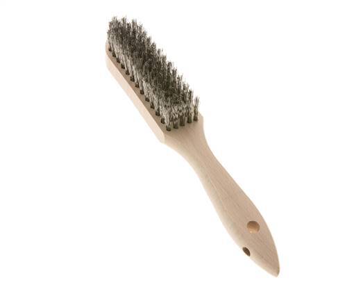 Cepillo manual de alambre de acero inoxidable corrugado de 5 filas