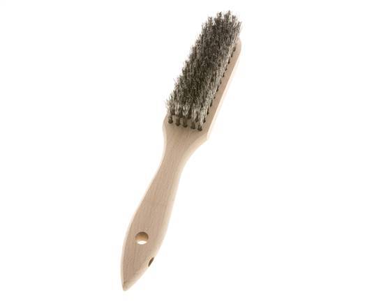 Cepillo manual de alambre de acero inoxidable corrugado de 5 filas