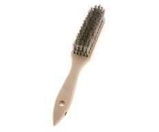 Cepillo manual de alambre de acero inoxidable corrugado de 5 filas