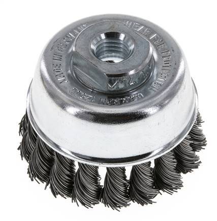 Cepillo de copa 65 mm (M 14X2) Alambre de acero 0,5 mm (18xtrenzado)