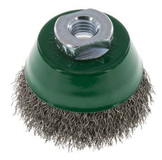 Cepillo de copa 65 mm (M 14X2) Alambre de acero inoxidable 0,3 mm (ondulado)