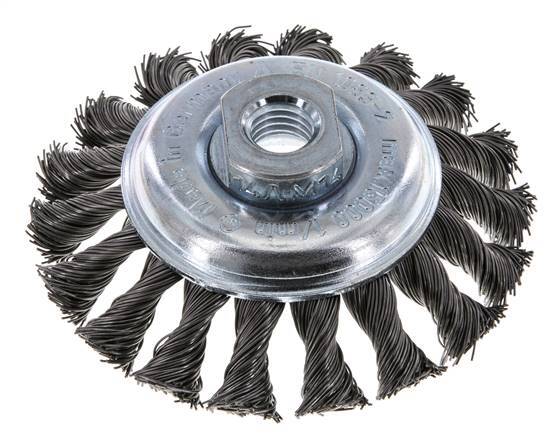 Cepillo biselado de alambre de acero trenzado 100X12 mm ( M14X2)