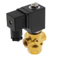 Válvula de solenoide TP-DC 1/4'' 3/2 vías DI latón FKM 0-3.2bar 230V AC