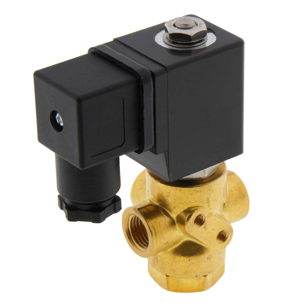 Electroválvula TP-DA 1/4'' 3/2 vías NC Latón EPDM 0-2bar 24V DC