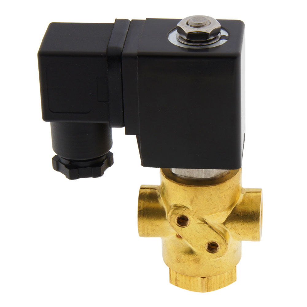 Válvula de solenoide TP-DA 1/8'' 3/2 vías NC Latón EPDM 0-9bar 24V DC