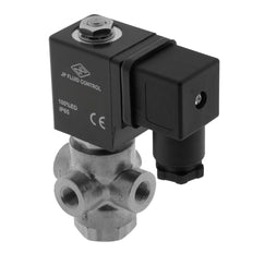 Electroválvula TP-DC 1/8'' 3/2 vías DI Acero inoxidable EPDM 0-9bar 12V DC