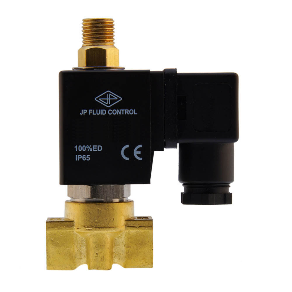 Electroválvula TW-DC 1/8'' 3/2 vías DI latón FKM 0-8bar 12V DC