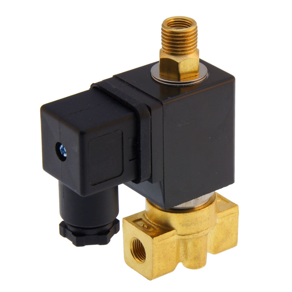 Electroválvula TW-DC 1/8'' 3/2 vías DI latón FKM 0-8bar 12V DC