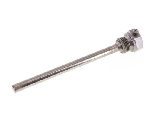 Termopozo de acero St35 G 1/2 pulgada para vástago de 160 mm Máx. 600°C y 25 barras