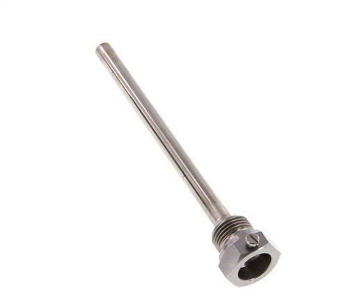 Termopozo de acero St35 G 1/2 pulgada para vástago de 160 mm Máx. 600°C y 25 barras