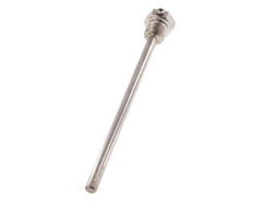 Termopozo de acero inoxidable G 1/2 pulg. fijado con pernos para vástago de 200 mm, máx. 600 °C y 25 bares