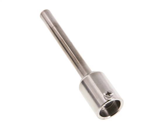 Termopozo de acero inoxidable de conexión soldada para vástago de 100 mm, máx. 600°C y 25 bares