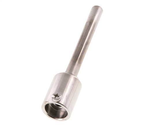 Termopozo de acero inoxidable de conexión soldada para vástago de 100 mm, máx. 600°C y 25 bares
