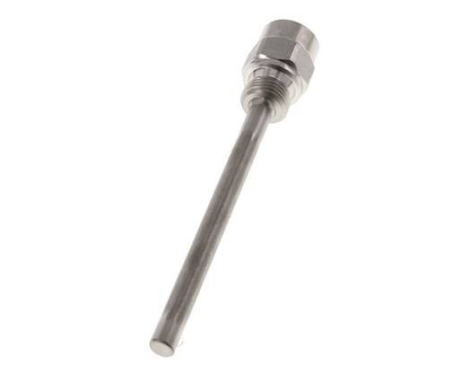 Termopozo de acero inoxidable G 1/2 pulgadas para vástago de 160 mm Máx. 600°C y 25 bares