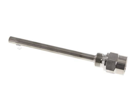 Termopozo de acero inoxidable G 1/2 pulgadas para vástago de 160 mm Máx. 600°C y 25 bares