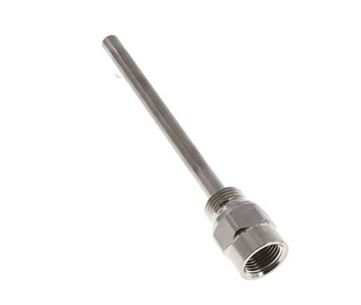 Termopozo de acero inoxidable G 1/2 pulgadas para vástago de 160 mm Máx. 600°C y 25 bares
