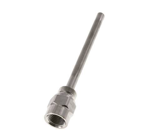 Termopozo de acero inoxidable G 1/2 pulgadas para vástago de 160 mm Máx. 600°C y 25 bares