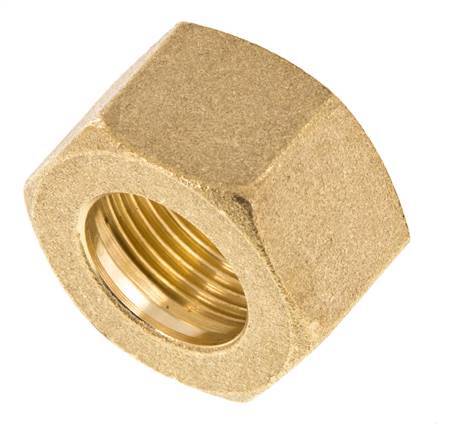 Tuerca de unión de latón M24x1,5 x 18 mm para racor de compresión