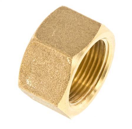Tuerca de unión de latón M24x1,5 x 18 mm para racor de compresión