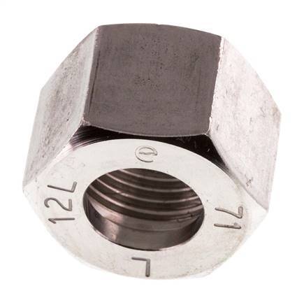 M18x1,5 x 12L Tuerca de unión de acero inoxidable para anillo de corte