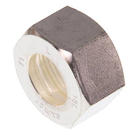 M26x1,5 x 18L Tuerca de unión de acero inoxidable para anillo de compresión