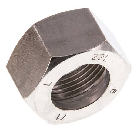 M30x2 x 22L Tuerca de unión de acero inoxidable para anillo de corte