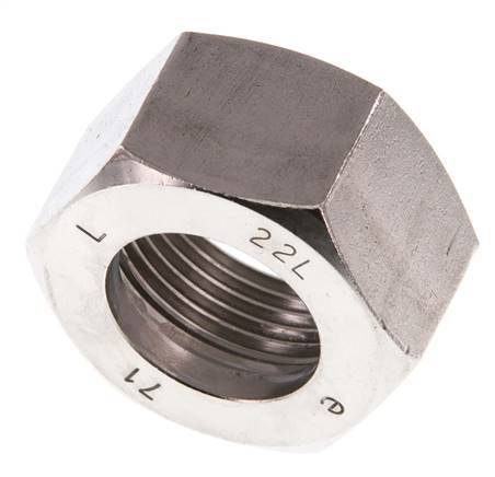 M30x2 x 22L Tuerca de unión de acero inoxidable para anillo de corte