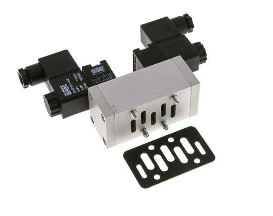 5/3 ISO 5599-1 Válvula solenoide de centro cerrado 230V AC 3-10bar/42-140psi Airtec