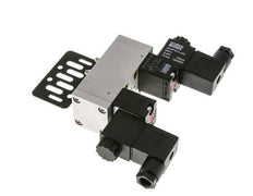 5/3 ISO 5599-1 Válvula solenoide central de escape 24V DC 3-10bar/42-140psi Airtec