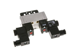5/3 ISO 5599-1 Válvula solenoide central de escape 24V DC 3-10bar/42-140psi Airtec