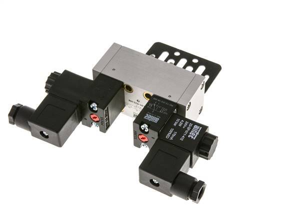 5/3 ISO 5599-1 Válvula solenoide central de escape 24V DC 3-10bar/42-140psi Airtec