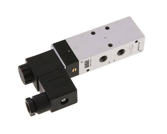 Válvula solenoide 5/2 G1/8'' 12V DC 3-10bar/42-140psi Airtec