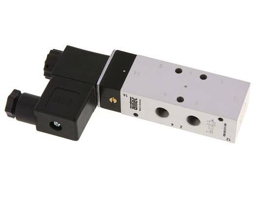 Válvula solenoide 5/2 G1/8'' 12V DC 3-10bar/42-140psi Airtec