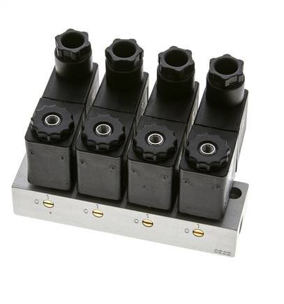 Válvula solenoide 4x3/2 G1/8'' NC 24V DC -0.95-10bar/-13.2-140psi Airtec