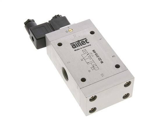 válvula solenoide 3/2 G1/2'' NC 12V DC 1-10bar/14-140psi Airtec