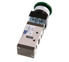 válvula de botón de palma 5/2 G1/4'' (G1/8'') Verde 0-8bar/0-112psi YPC