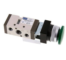 válvula de botón de palma 5/2 G1/4'' (G1/8'') Verde 0-8bar/0-112psi YPC