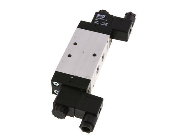 válvula solenoide central de escape 5/3 G1/4'' 12V DC 3-10bar/42-140psi Airtec