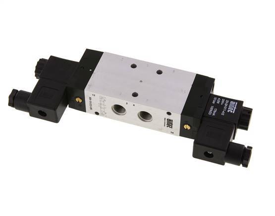 válvula solenoide central de escape 5/3 G1/4'' 12V DC 3-10bar/42-140psi Airtec